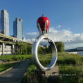 Factory custom large stainless steel sculpture for garden decoration